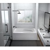 image:imageAqua Eden VTAP6031L21C 60Inch AntiSkid Acrylic 3Wall Alcove Tub with Left Hand Drain Hole WhiteWhite