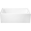image:imageAqua Eden VTAP603222R 60Inch Acrylic 3Wall Alcove Tub with Right Hand Drain Hole WhiteGlossy White