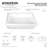 image:imageAqua Eden VTAP603222R 60Inch Acrylic 3Wall Alcove Tub with Right Hand Drain Hole WhiteWhite