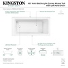 image:imageAqua Eden VTAP6032L21TS 60Inch Acrylic 2Wall Corner Alcove Tub with Left Hand Drain WhiteWhite