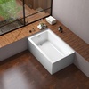 image:imageAqua Eden VTAP6032L21TS 60Inch Acrylic 2Wall Corner Alcove Tub with Left Hand Drain WhiteWhite