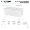 image:imageAqua Eden VTAP6032L21TS 60Inch Acrylic 2Wall Corner Alcove Tub with Left Hand Drain WhiteWhite