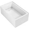 image:imageAqua Eden VTAP6032L21TS 60Inch Acrylic 2Wall Corner Alcove Tub with Left Hand Drain WhiteWhite