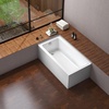 image:imageAqua Eden VTAP6032L21TS 60Inch Acrylic 2Wall Corner Alcove Tub with Left Hand Drain WhiteWhite