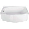 image:imageAqua Eden VTAP6032L22 60Inch Acrylic 3Wall Alcove Tub with Left Hand Drain Hole Glossy WhiteWhite
