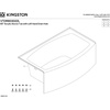 image:imageAqua Eden VTAP6032L22 60Inch Acrylic 3Wall Alcove Tub with Left Hand Drain Hole Glossy WhiteWhite