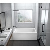 image:imageAqua Eden VTAP6032L22C 60Inch AntiSkid Acrylic 3Wall Alcove Tub with Left Hand Drain Hole White