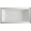 image:imageAqua Eden VTAP6032L22C 60Inch AntiSkid Acrylic 3Wall Alcove Tub with Left Hand Drain Hole White
