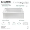 image:imageAqua Eden VTAP6032R21A 60Inch AntiSkid Acrylic 3Wall Alcove Tub with Right Hand Drain Hole White