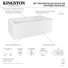 image:imageAqua Eden VTAP6032R21TS 60Inch Acrylic 2Wall Corner Alcove Tub with Right Hand Drain WhiteWhite