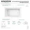 image:imageAqua Eden VTAP6032R21TS 60Inch Acrylic 2Wall Corner Alcove Tub with Right Hand Drain WhiteWhite