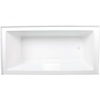 image:imageAqua Eden VTAP663222R 66Inch Acrylic 3Wall Alcove Tub with Right Hand Drain WhiteWhite