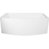 image:imageAqua Eden VTDR663222R 66Inch Acrylic Curved Apron 3Wall Alcove Tub with Right Hand Drain Glossy White