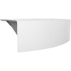 image:imageAqua Eden VTDR663222R 66Inch Acrylic Curved Apron 3Wall Alcove Tub with Right Hand Drain Glossy White