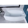 image:imageAqua Eden VTDR663222R 66Inch Acrylic Curved Apron 3Wall Alcove Tub with Right Hand Drain Glossy White
