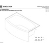 image:imageAqua Eden VTDR663222R 66Inch Acrylic Curved Apron 3Wall Alcove Tub with Right Hand Drain Glossy White