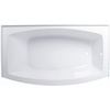 image:imageAqua Eden VTDR663222R 66Inch Acrylic Curved Apron 3Wall Alcove Tub with Right Hand Drain Glossy White