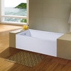 image:imageKINGSTON BRASS VTDE603122R 60Inch Contemporary Alcove Acrylic Bathtub with Right Hand Drain and Overflow Holes WhiteLeft Hand Drain