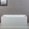 image:imageKINGSTON BRASS VTDE603122R 60Inch Contemporary Alcove Acrylic Bathtub with Right Hand Drain and Overflow Holes WhiteLeft Hand Drain