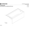 image:imageKINGSTON BRASS VTDE603122R 60Inch Contemporary Alcove Acrylic Bathtub with Right Hand Drain and Overflow Holes WhiteRight Hand Drain