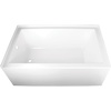 image:imageKingston Brass Aqua Eden VTAP603622L 60Inch Acrylic Alcove Tub with Left Hand Drain WhiteWhite