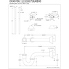 image:imageKingston Brass CC43102LKB30 Trimscape Traditional Plumbing Sink Trim Kit with PTrap in Polished Brass