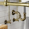 image:imageKingston Brass CC43102LKB30 Trimscape Traditional Plumbing Sink Trim Kit with PTrap in Polished Brass
