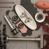 image:imageKingston Brass CC43106DLVKB30 Trimscape Modern Plumbing Sink Trim Kit with Bottle Trap and Drain in Polished NickelBrushed Nickel