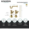 image:imageKingston Brass CC43107LKB30 Trimscape Traditional Plumbing Sink Trim Kit with PTrap in Brushed Brass