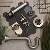 image:imageKingston Brass CC43108VKB30 Trimscape Traditional Plumbing Sink Trim Kit with PTrap and Drain in Brushed NickelBrushed Nickel