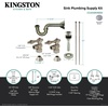 image:imageKingston Brass CC43108VKB30 Trimscape Traditional Plumbing Sink Trim Kit with PTrap and Drain in Brushed NickelBrushed Nickel