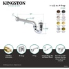 image:imageKingston Brass CC5246 114 or 112 x 112 PTrap with Bell Flange 19 Length 18 Gauge Polished NickelOil Rubbed Bronze