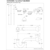 image:imageKingston Brass CC53301LKB30 Trimscape Traditional Plumbing Sink Trim Kit with PTrap in Polished ChromePolished Chrome