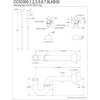 image:imageKingston Brass CC53307LKB30 Trimscape Traditional Plumbing Sink Trim Kit with PTrap in Brushed Brass
