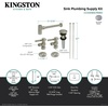image:imageKingston Brass CC53308DLTRMK2 Trimscape Modern Plumbing Sink Trim Kit with Bottle Trap and Overflow Drain in Brushed Nickel