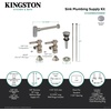 image:imageKingston Brass CC53308DLVOKB30 Trimscape Modern Plumbing Sink Trim Kit with Bottle Trap and Overflow Drain in Brushed NickelBrushed Nickel