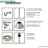 image:imageKingston Brass CC53308VKB30 Trimscape Traditional Plumbing Sink Trim Kit with PTrap and Drain in Brushed NickelBrushed Nickel