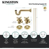 image:imageKingston Brass KPK106P Trimscape Traditional Plumbing Sink Trim Kit with PTrap in Polished NickelBrushed Brass