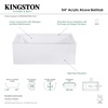 image:imageKingston Brass VTAP543022R Aqua Eden Alcove Tub WhiteBathtub
