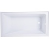 image:imageKingston Brass VTAP543022R Aqua Eden Alcove Tub WhiteBathtub
