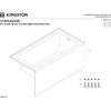 image:imageKingston Brass VTAP543022R Aqua Eden Alcove Tub WhiteBathtub