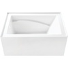 image:imageAqua Eden VTAM4832L22D 48Inch AntiSkid Acrylic 3Wall Alcove Tub with Left Hand Drain Glossy White