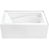 image:imageAqua Eden VTAM5432R22D 54Inch AntiSkid Acrylic 3Wall Alcove Tub with Right Hand Drain Glossy White