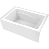 image:imageAqua Eden VTAM5436L22T 54Inch Acrylic 3Wall Alcove Tub with Left Hand Drain Glossy White
