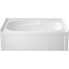 image:imageAqua Eden VTAM6031R21A 60Inch AntiSkid Acrylic 3Wall Alcove Tub with Right Hand Drain Hole WhiteWhite
