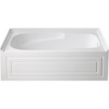 image:imageAqua Eden VTAM6031R21B 60Inch AntiSkid Acrylic 3Wall Alcove Tub with Right Hand Drain Hole White