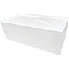 image:imageAqua Eden VTAM6032L21TS 60Inch Acrylic 2Wall Corner Alcove Tub with Left Hand Drain White