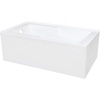 image:imageAqua Eden VTAM6032L22S 60Inch Acrylic 2Wall Corner Alcove Tub with Corner Apron Left Hand Drain Hole White