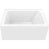 image:imageAqua Eden VTAP4836L22 48Inch Acrylic 3Wall Alcove Tub with Left Hand Drain Glossy White