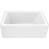 image:imageAqua Eden VTAP5436L22 54Inch Acrylic 3Wall Alcove Tub with Left Hand Drain Glossy White